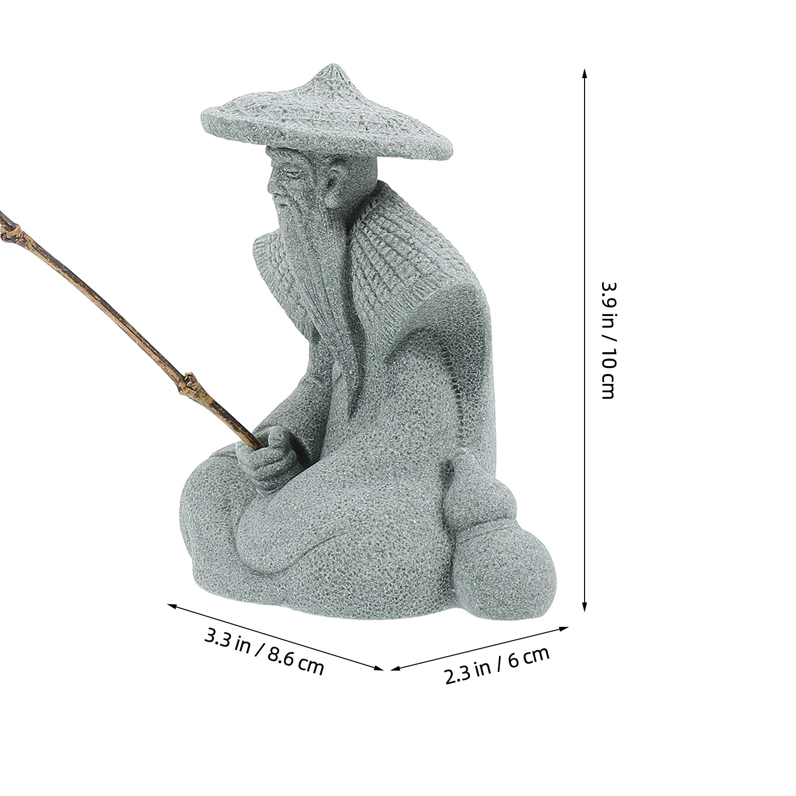 Small Resin Fisherman Statue J - огляд і ціна Bonsai Garden Decor