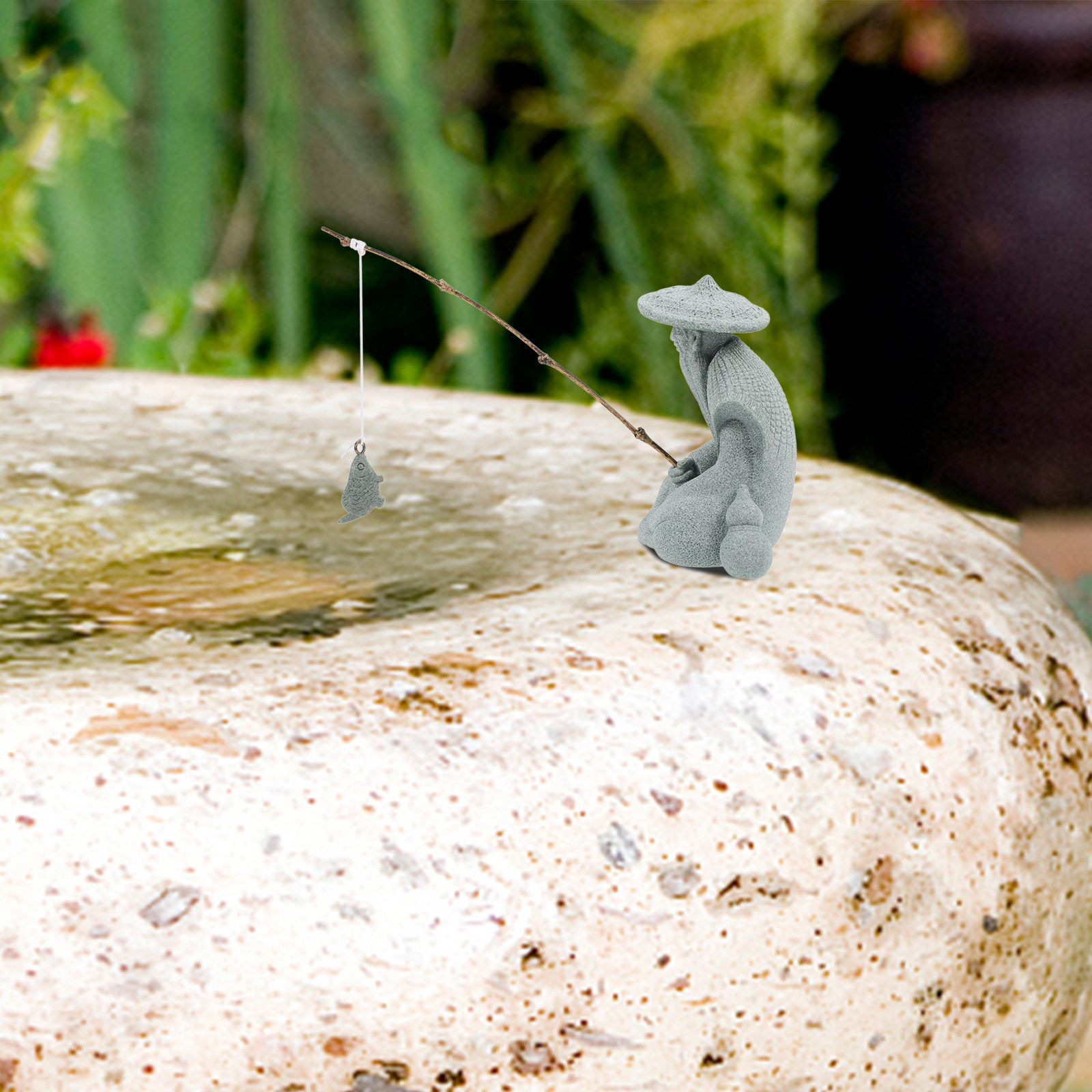 Small Resin Fisherman Statue J - огляд і ціна Bonsai Garden Decor