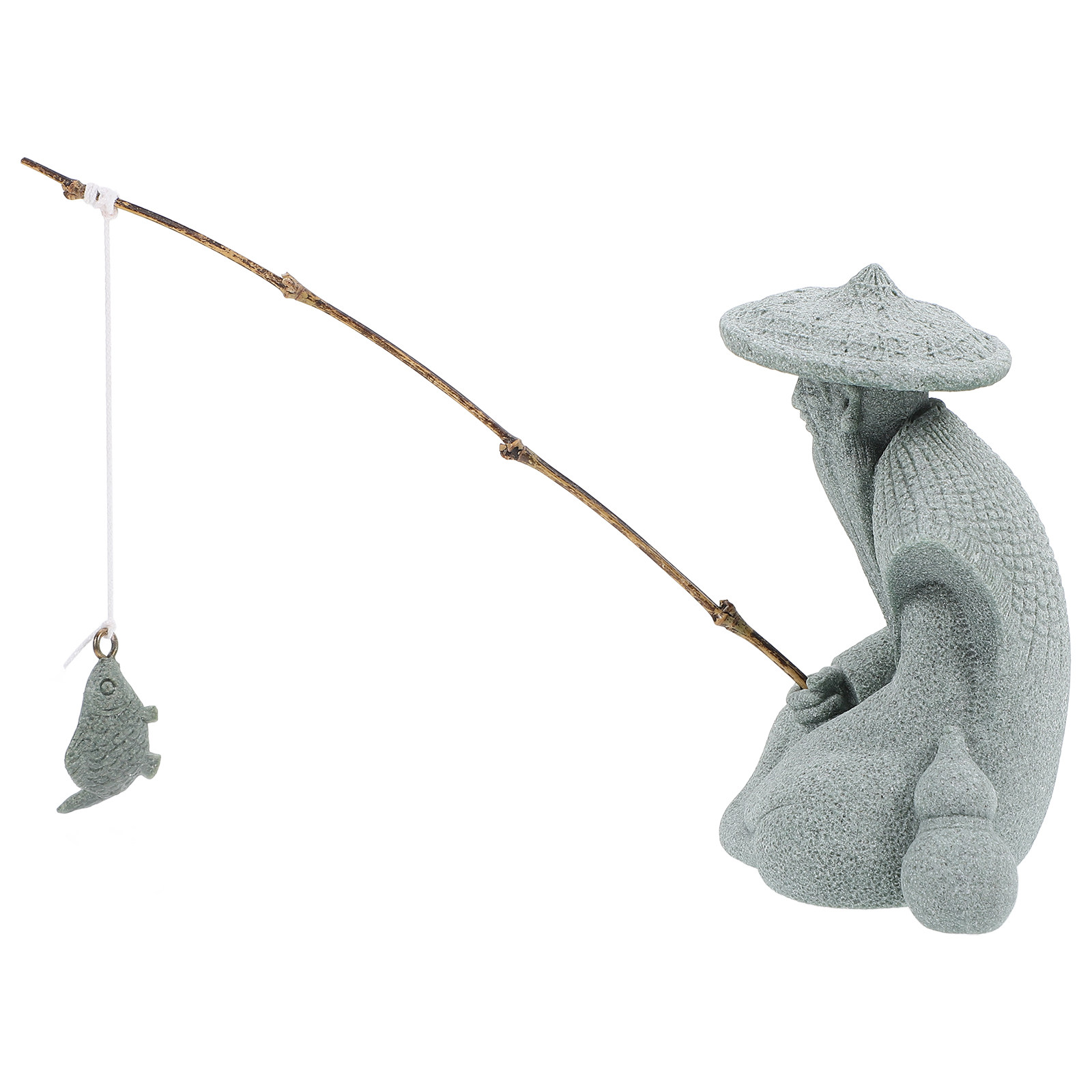 Small Resin Fisherman Statue J - огляд і ціна Bonsai Garden Decor