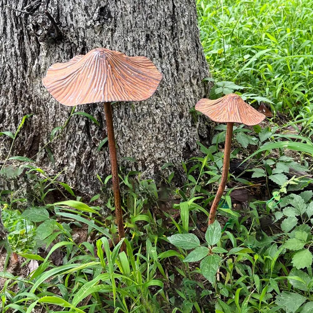 Retro Metal Rusty Mushroom Gar - огляд і ціна Bonsai Garden Decor