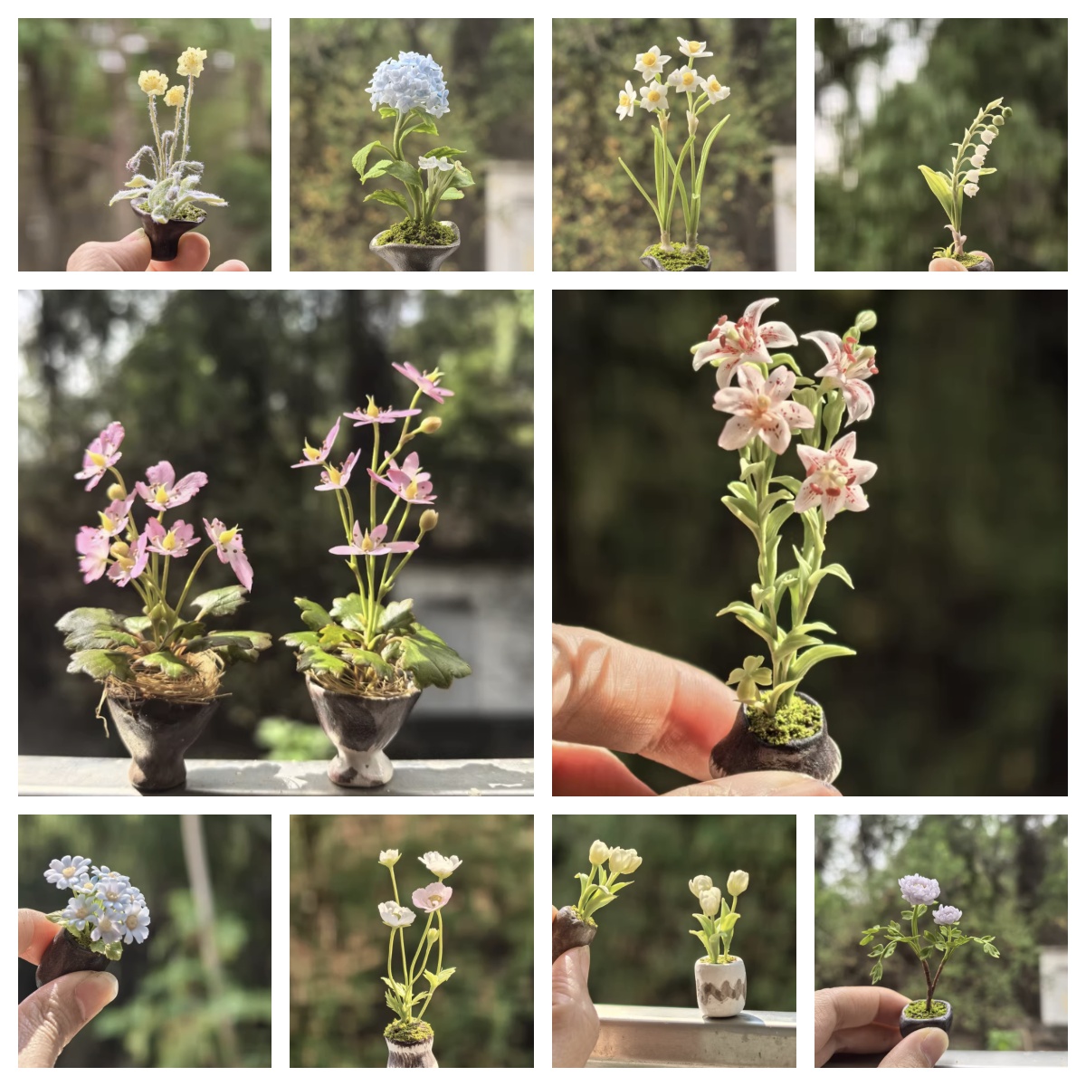 Handmade Miniature Flower Set  - огляд і ціна Bonsai Garden Decor